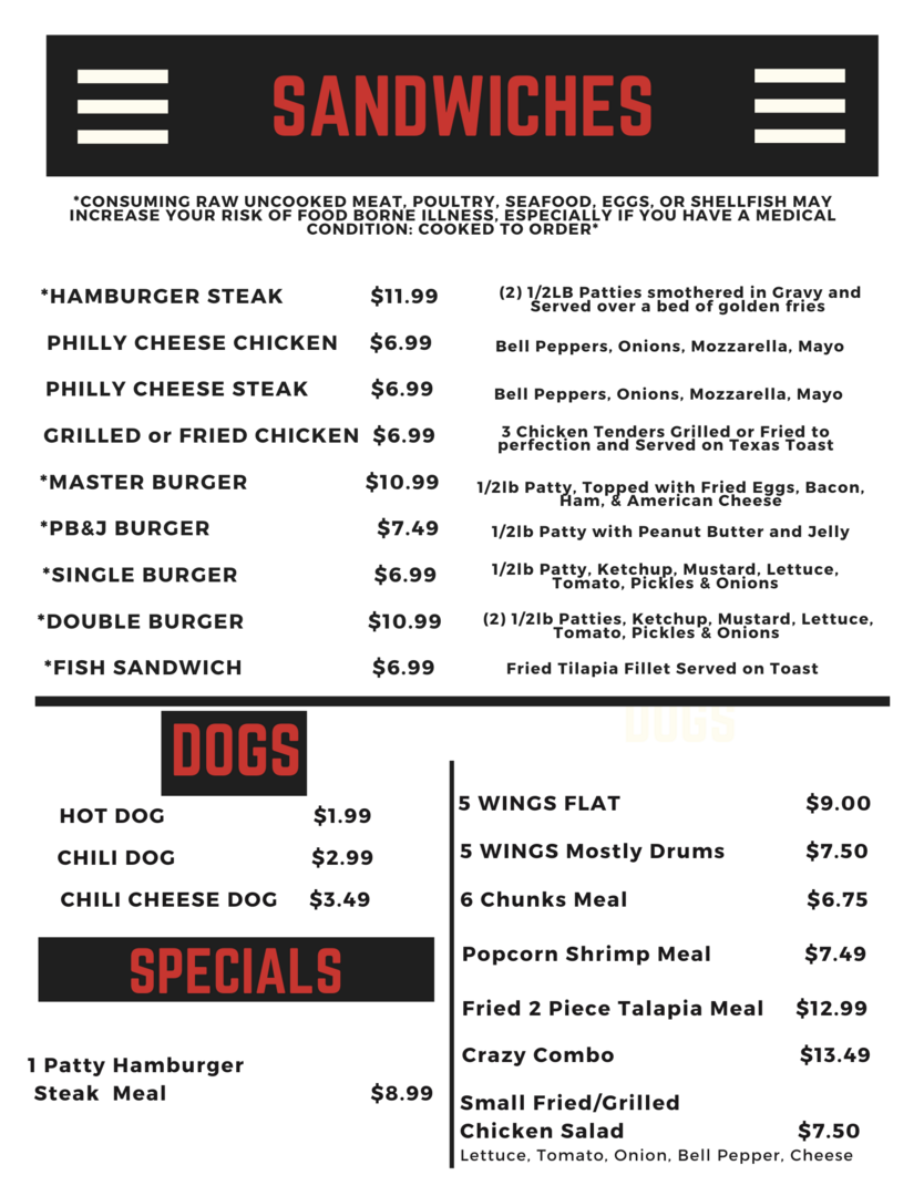 Wing Addiction food spread with drinks